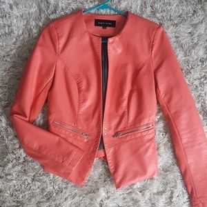 Coral authentic leather jacket